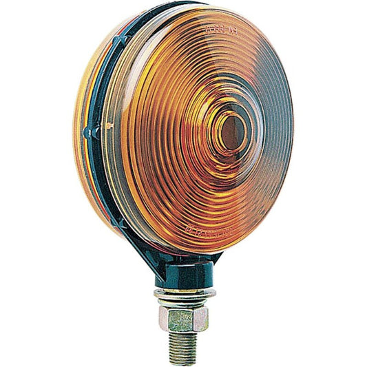 Amber Round Stop Tail Turn Signal Light - Durable ABS Housing, Pedestal Mount