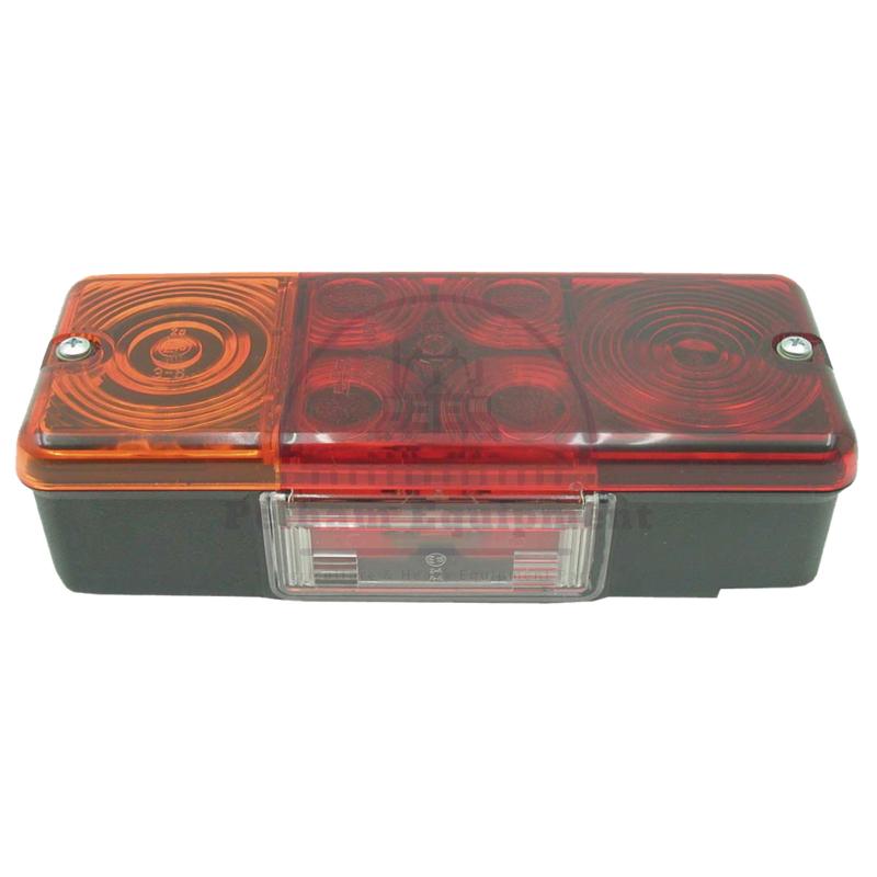 Rear Light 8101 for HW 60/80 Trailers, 12V, Square, 210x87x56mm