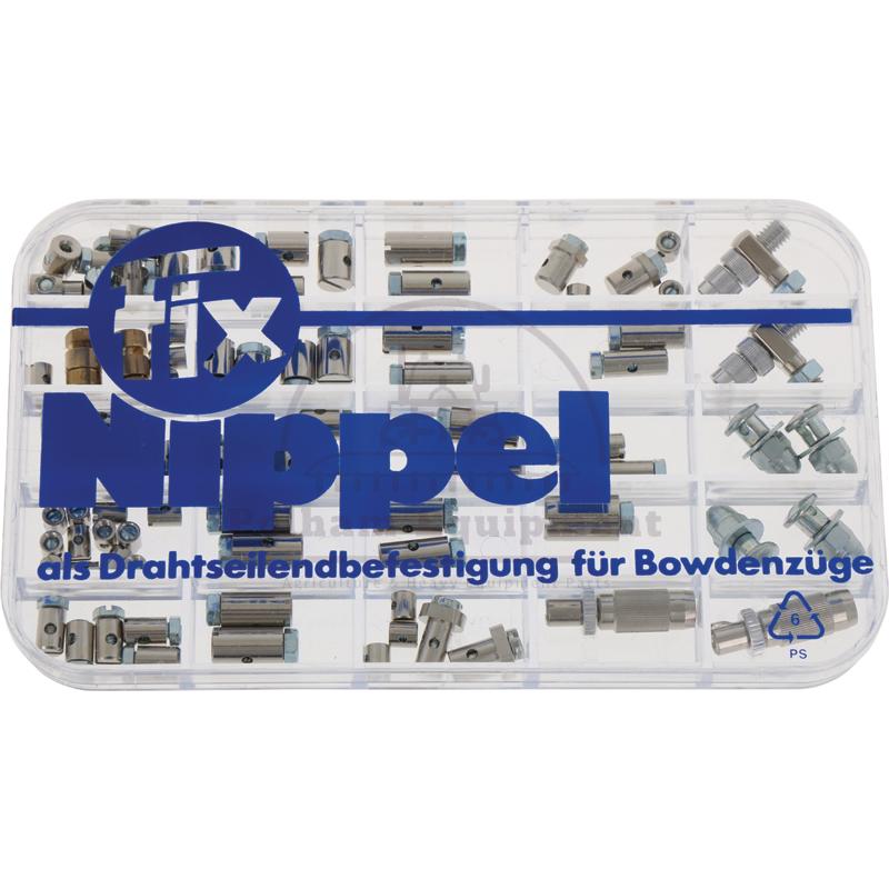Threaded Nipple & Bowden Cable Assortment - 81 pcs Replacement Parts