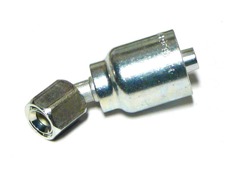 Pioneer JIC 37Ã‚Â° Swivel Crimp Fitting 1/4" Hose ID 45Ã‚Â° Short Drop 1/2x20"