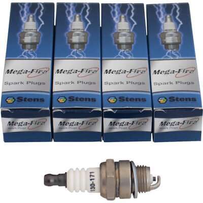 Mega-Fire Spark Plug Set of 4 for Echo, Husqvarna, Kawasaki, Shindaiwa