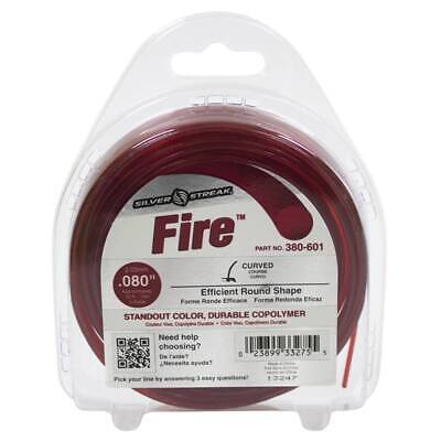50' Red .080" Durable Co-Polymer Trimmer Line - Clamshell Packaging