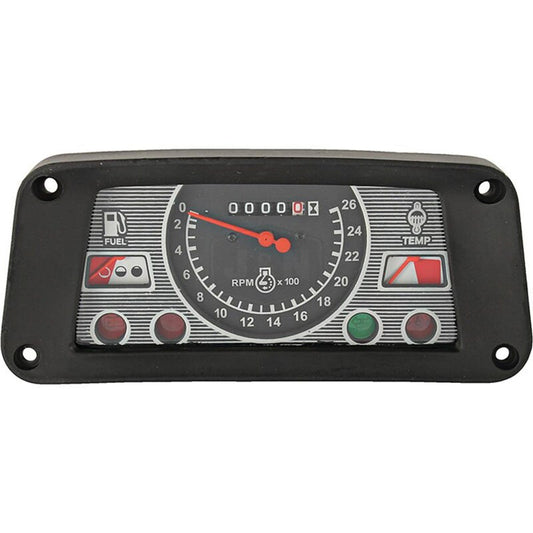 Multi-Gauge Panel Gauge Cluster for Ford/New Holland - Lighted, Black Bezel