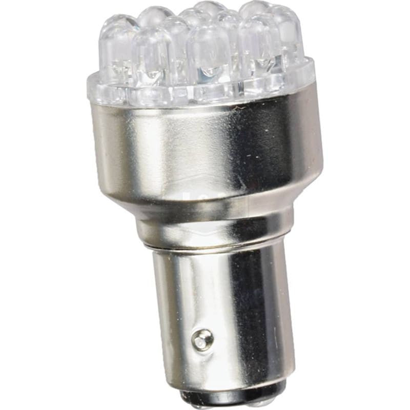 12V LED S8 Bulb, DC Bayonet, 12-LED Cluster, White Light, 10000 Hour Life