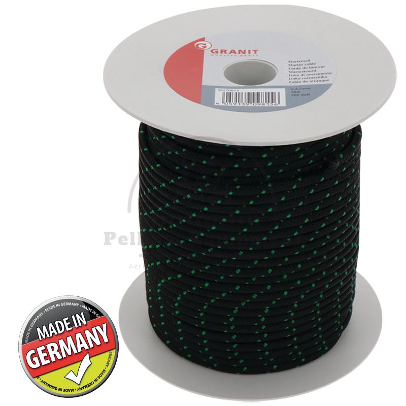 Starter Cable 4mm x 50m Black for Lawn Mowers & Chainsaws