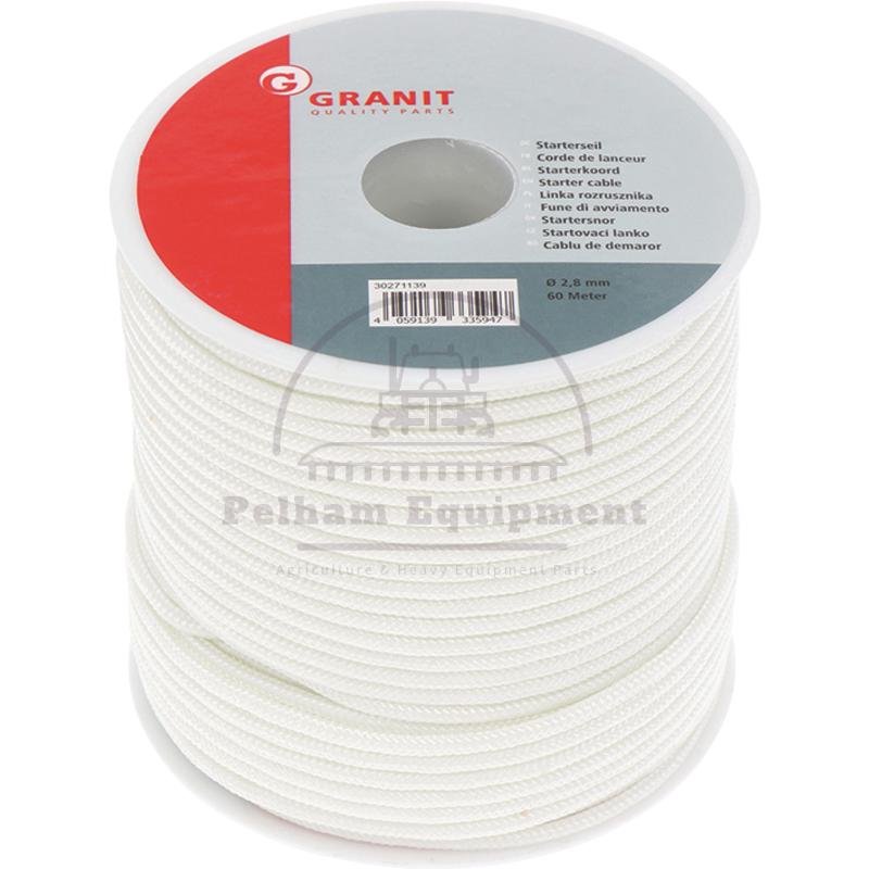 Starter Cable 2mm x 60m Roll for Lawnmowers & Chainsaws - Durable Quality