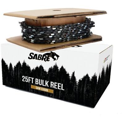 25' Chainsaw Chain .325" Pitch .058" Gauge Chisel Standard, Includes Straps