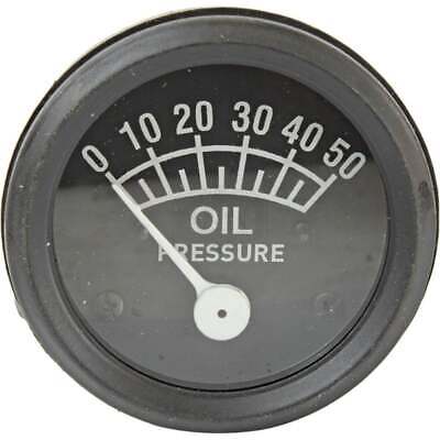 Oil Pressure Gauge 2 1/16" Black Face 0-50 PSI for Ford Tractors