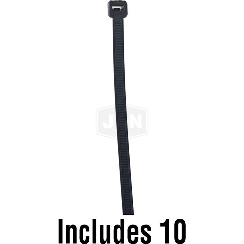 24" Black Nylon Cable Ties - 175 lb Tensile Strength - Pack of 10 or 50