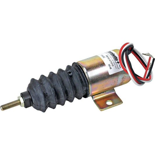 12V Pull Solenoid, New Heavy Duty, 3 Terminals, Continuous Duty, 48A