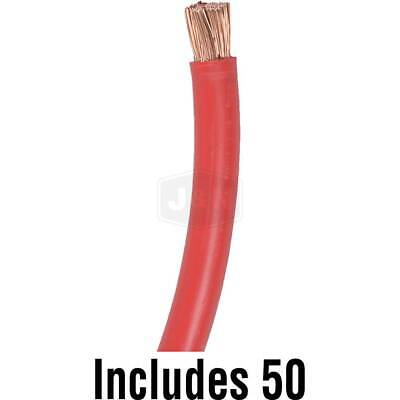 4GA Red Battery Cable - 1 Wire, PVC Insulation, SAE J1127, 50mm Length