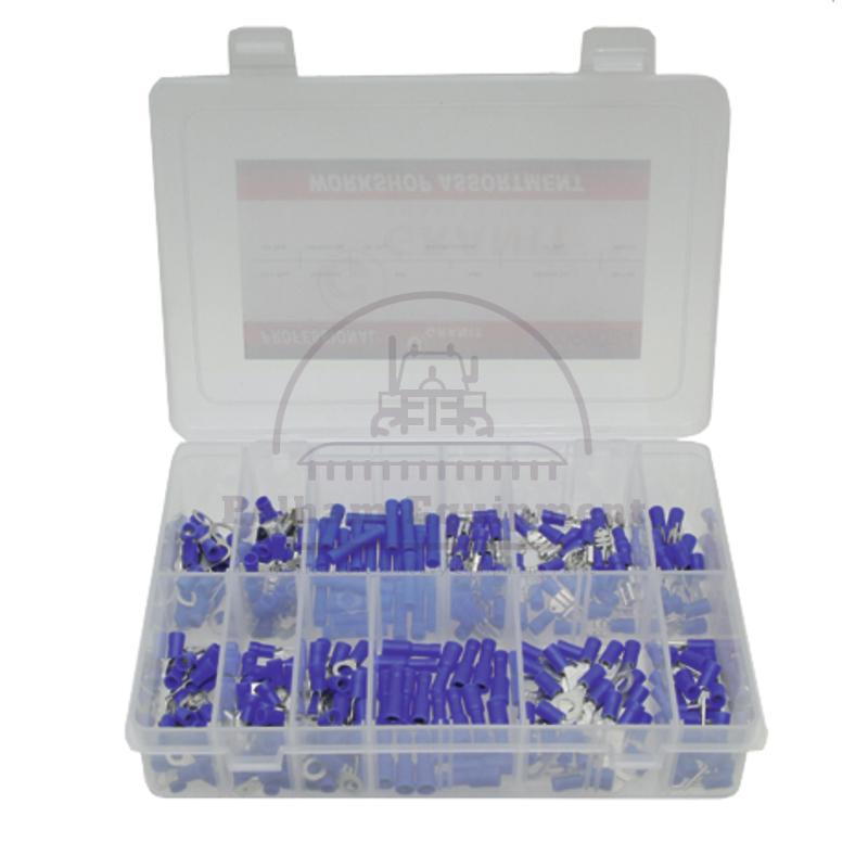 275 Pcs Insulated Crimp Connector Assortment Case - Blue