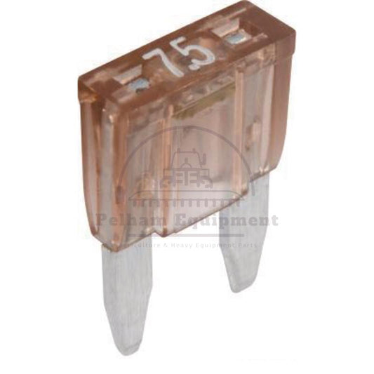 10x 7.5A Brown Mini Blade Fuses with Warning Light, 32V, Pack of 10, Granit