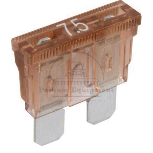 10x 7.5A Brown Blade Fuses 32V Max SAE J1284 - Pack of 10