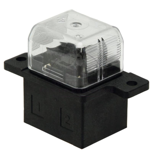 2-Pin Fuse Box for Blade Fuses, 8x 6.3mm Connections, Transparent Cover