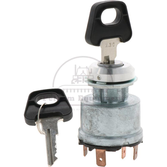 205 009 04 Ignition Switch 12/24V 6 Blade Terminals w/ 2 Keys