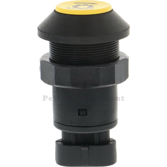 119 28 007 Push Button Switch, Yellow Knob, 16V, 3-Pin, M30x1 Thread