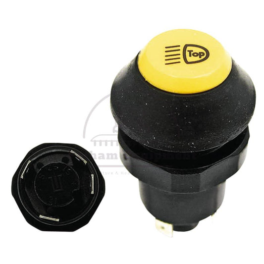 11130300XX Yellow Push Button Switch 12/24V for Deutz-Fahr Tractors