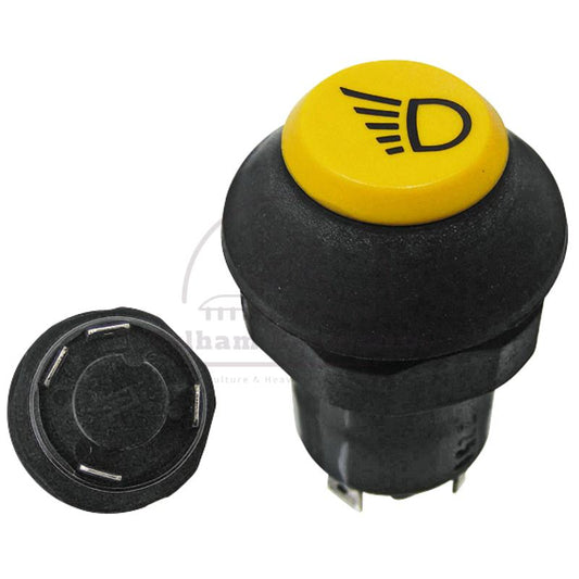 11130790XX Yellow Push Button Switch 12/24V for Deutz-Fahr Tractors
