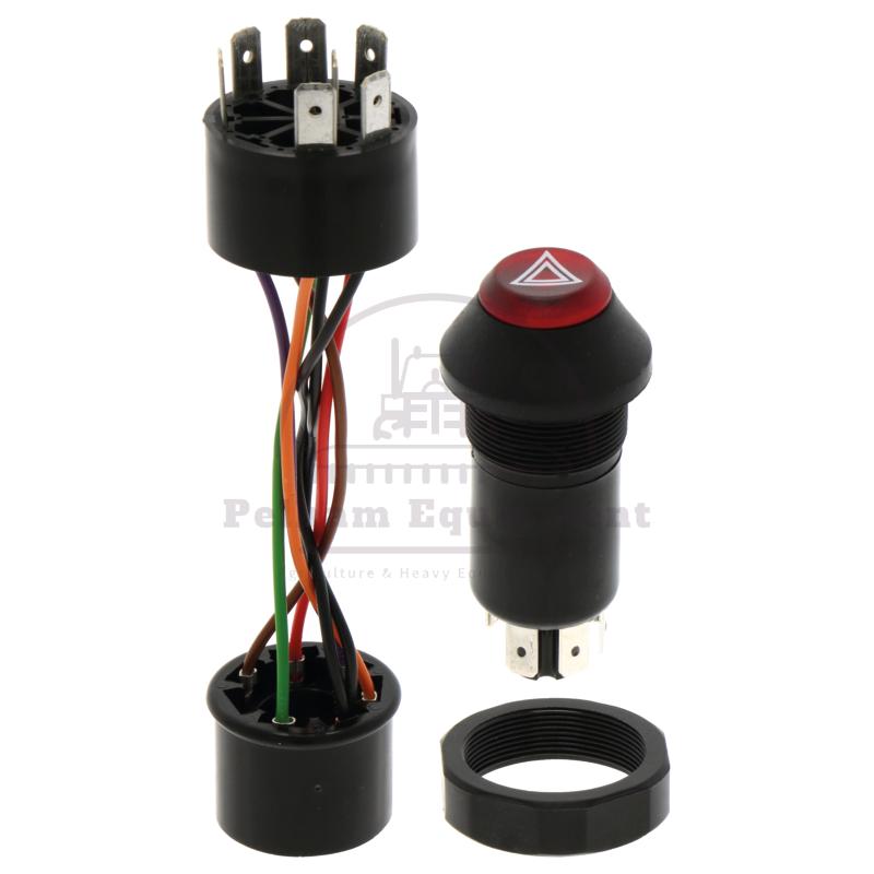 Red Hazard Warning Light Switch for John Deere AL32062 11507110XX