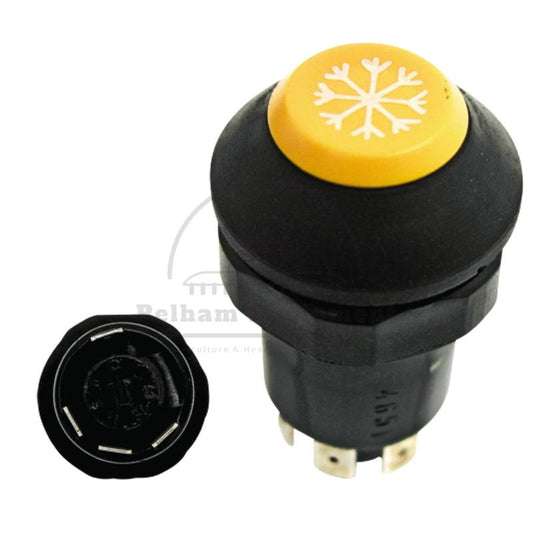 11110400XX Yellow Push Button Switch 12/24V ?ÿ30mm Lock Dustproof