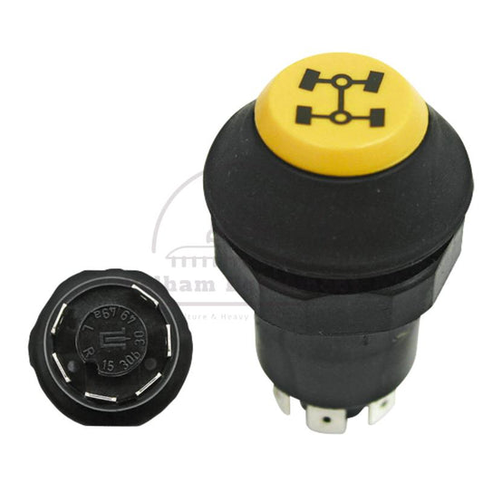 11175080XX Yellow Push Button Switch 12/24V Fendt 4WD Dustproof