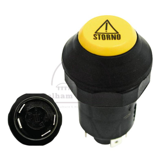 11245380XX Hazard Switch Yellow Button 12/24V Dust & Splashproof