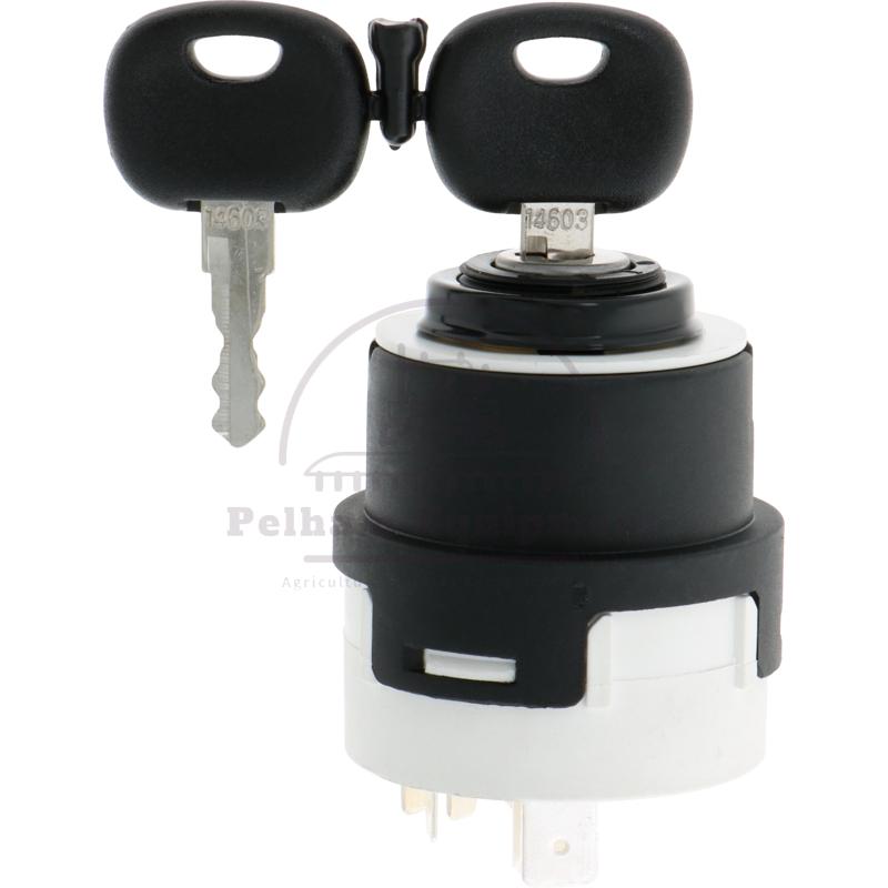 Start Switch 205 005 01 for Fendt 1038, 12/24V, 7 Blade Terminals, 2 Keys