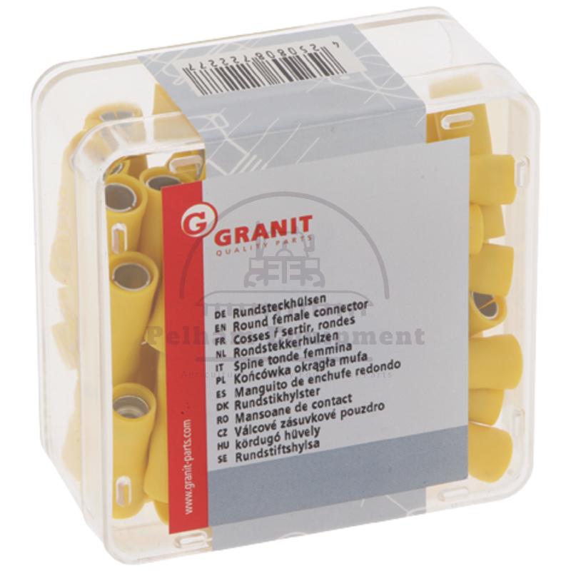 Yellow Circular Connectors ?ÿ5mm for 4-6mm?? Cable 47.039