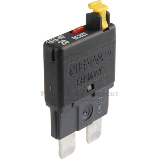 20A Circuit Breaker 32V Yellow Fast Trip 72581/3C Manual Operation