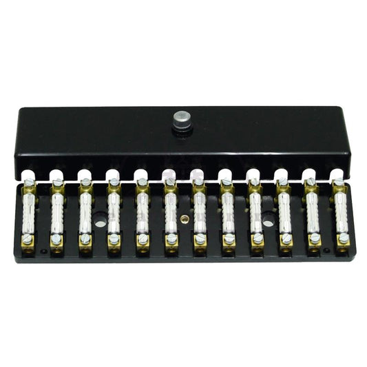 12-Pin Fuse Box 204 006 01 w/ 8A Fuses, Screw Connection, DIN/ISO 72581/1