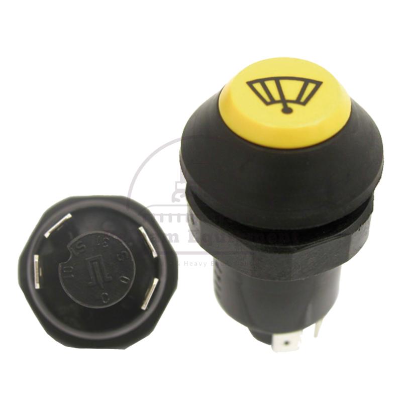 Push Button Switch 11145110XX Yellow Lock 12/24V Fendt Intermittent