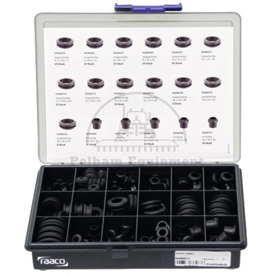 197-Piece Rubber Grommet Assortment Kit for 5.7mm to 25mm Cable Protection