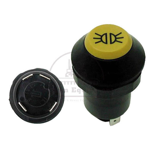 11130100XX Push Button Switch Yellow 12/24V Dustproof Splashproof
