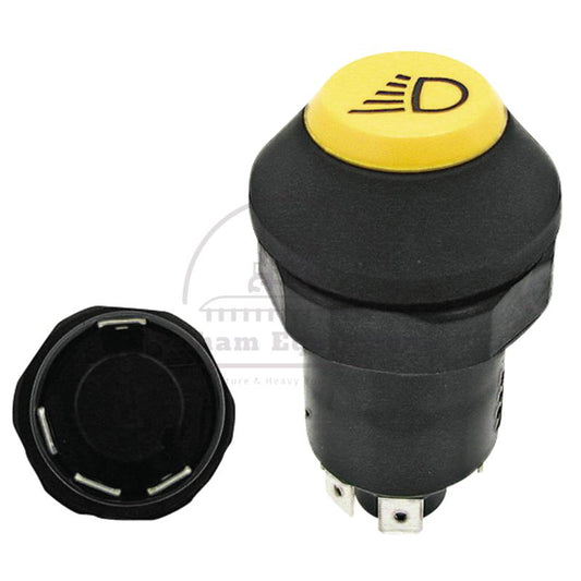 11110420XX Yellow Push Button Switch 12/24V for Fendt Tractors