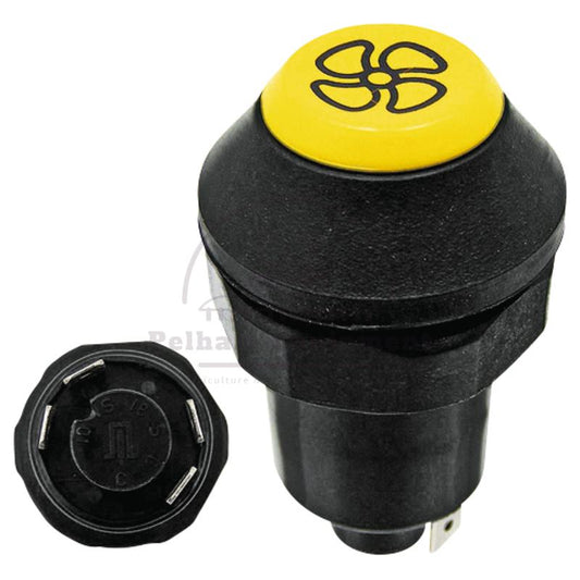 11145100XX Yellow Push Button Switch 12/24V ?ÿ30mm Dust/Splashproof