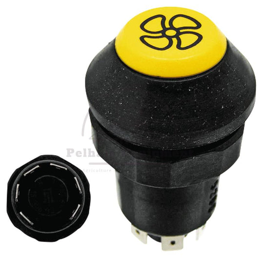 11165100XX Push Button Switch Yellow 12/24V ?ÿ30mm Dust/Splashproof