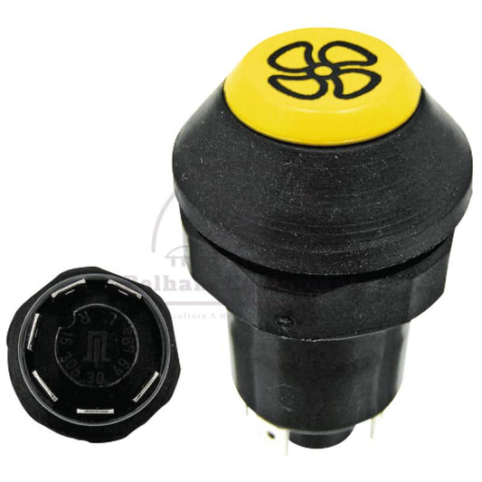 11103200XX Yellow Push Button Switch 12/24V ?ÿ30mm Lock Dustproof