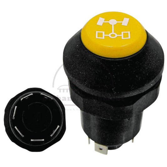 11175010XX Yellow Push Button Switch 12/24V ?ÿ30mm Dustproof