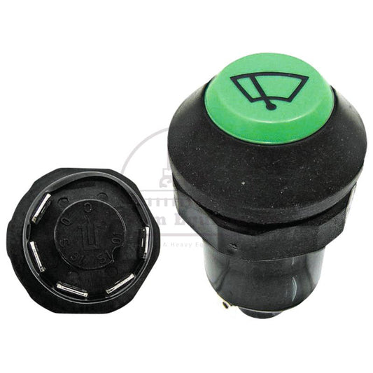 11180010XX Green Push Button Switch 12/24V ?ÿ30mm 5 Blade Terminals