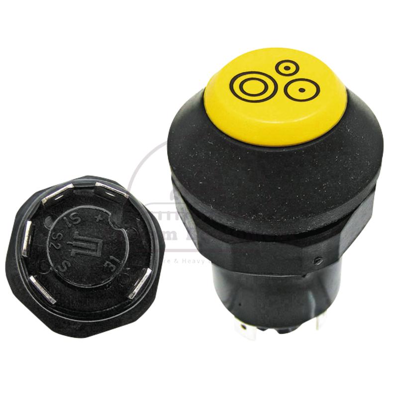 Push Button Switch 11155100XX Yellow Lock 12/24V Dustproof Splashproof