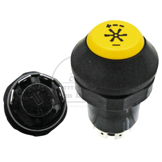 11150030XX Yellow Push Button Switch 12/24V ?ÿ30mm Lock Dustproof