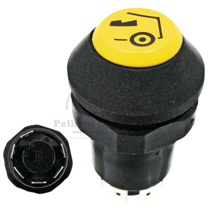 Push Button Switch 11104010XX Yellow ?ÿ30mm 12/24V Dust & Splashproof