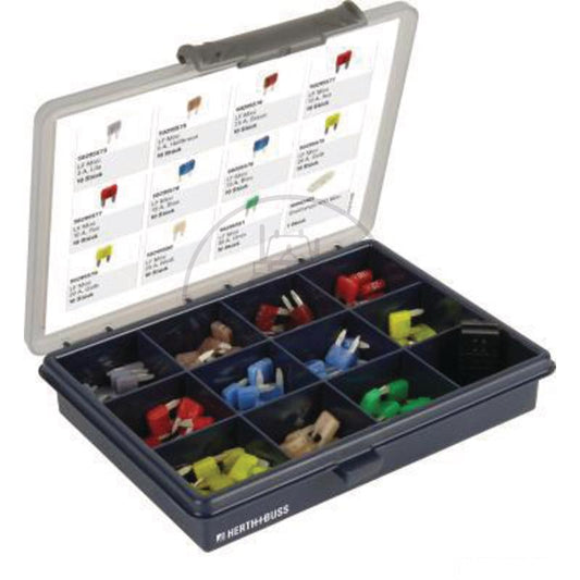 111-Piece Mini Blade Fuse Assortment: 3A-30A, Granit, 111 pcs