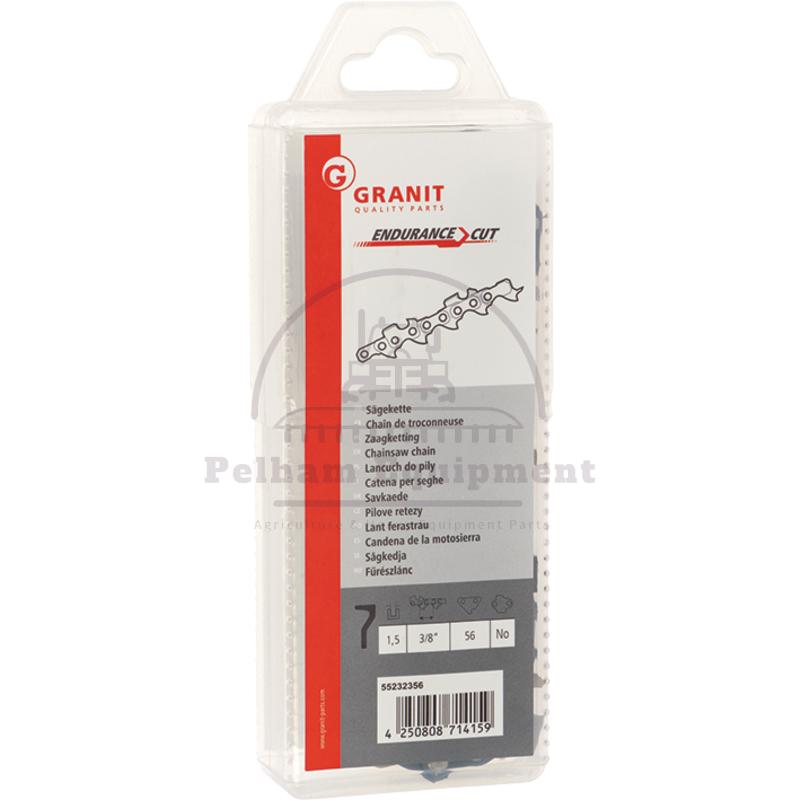 Endurance Cut 3/8" Saw Chain 56DL 1.5mm Full Chisel 56 Drive Links