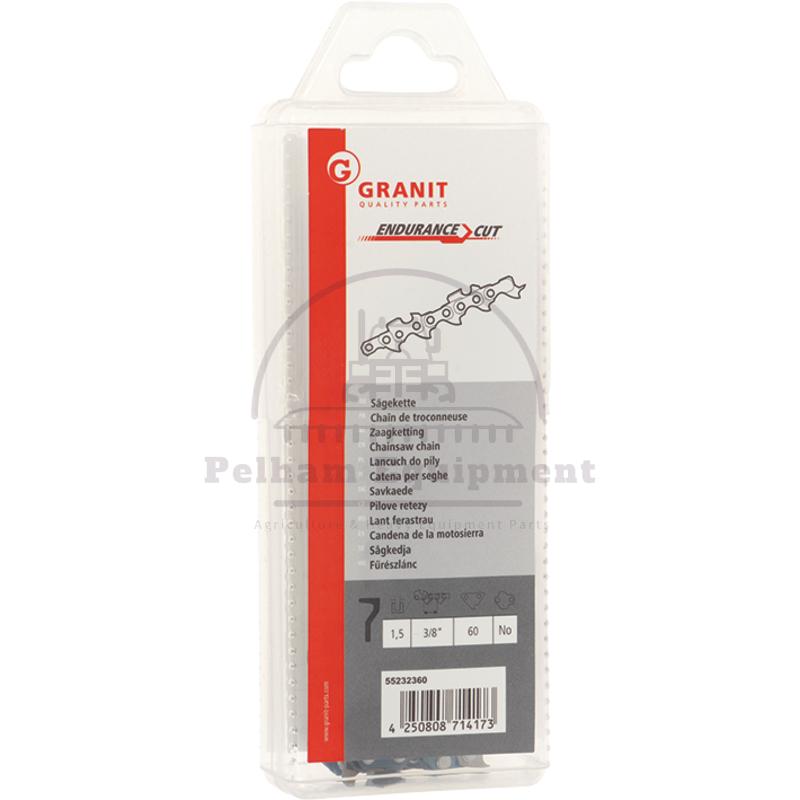Endurance Cut 3/8" Saw Chain 60DL 1.5mm Full Chisel 60 Drive Links