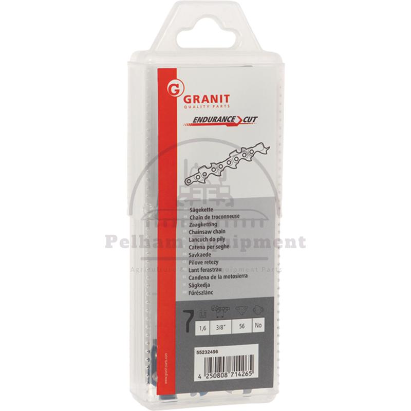 Endurance Cut 3/8" Saw Chain 56DL Full Chisel 1.6mm Drive Link