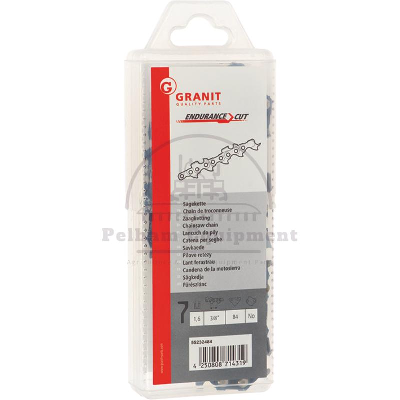 Endurance Cut 3/8" Saw Chain 84DL Full Chisel 1.6mm Drive Link