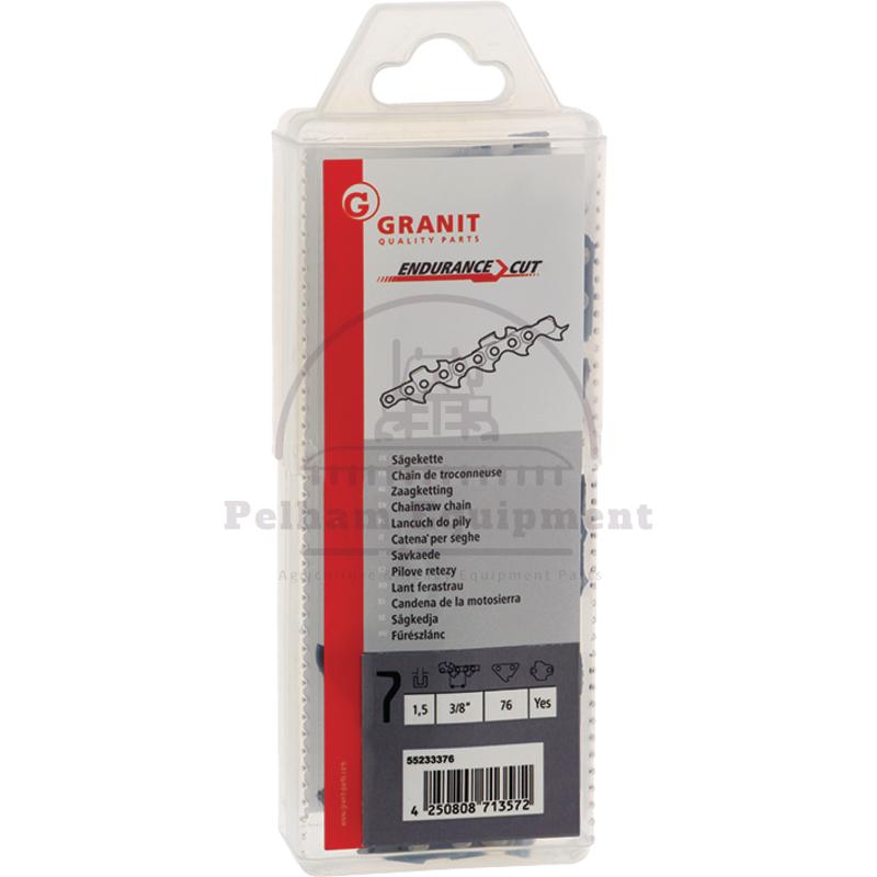 Endurance Cut 3/8" Saw Chain 76DL 1.5mm Half Chisel Safety Link