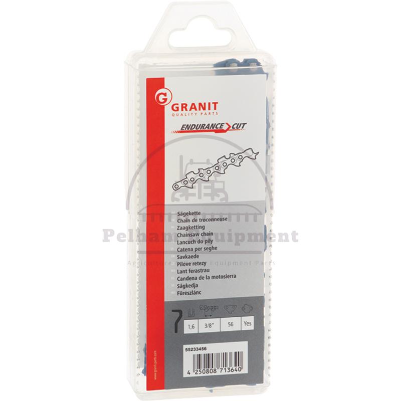 Endurance Cut 3/8" Saw Chain 56DL Half Chisel 1.6mm Safety Link